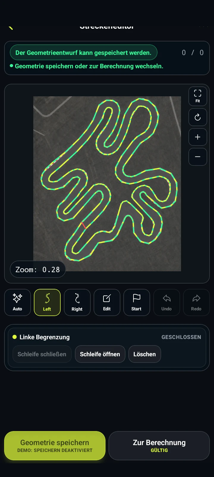 Streckeneditor - RaceLineCalc