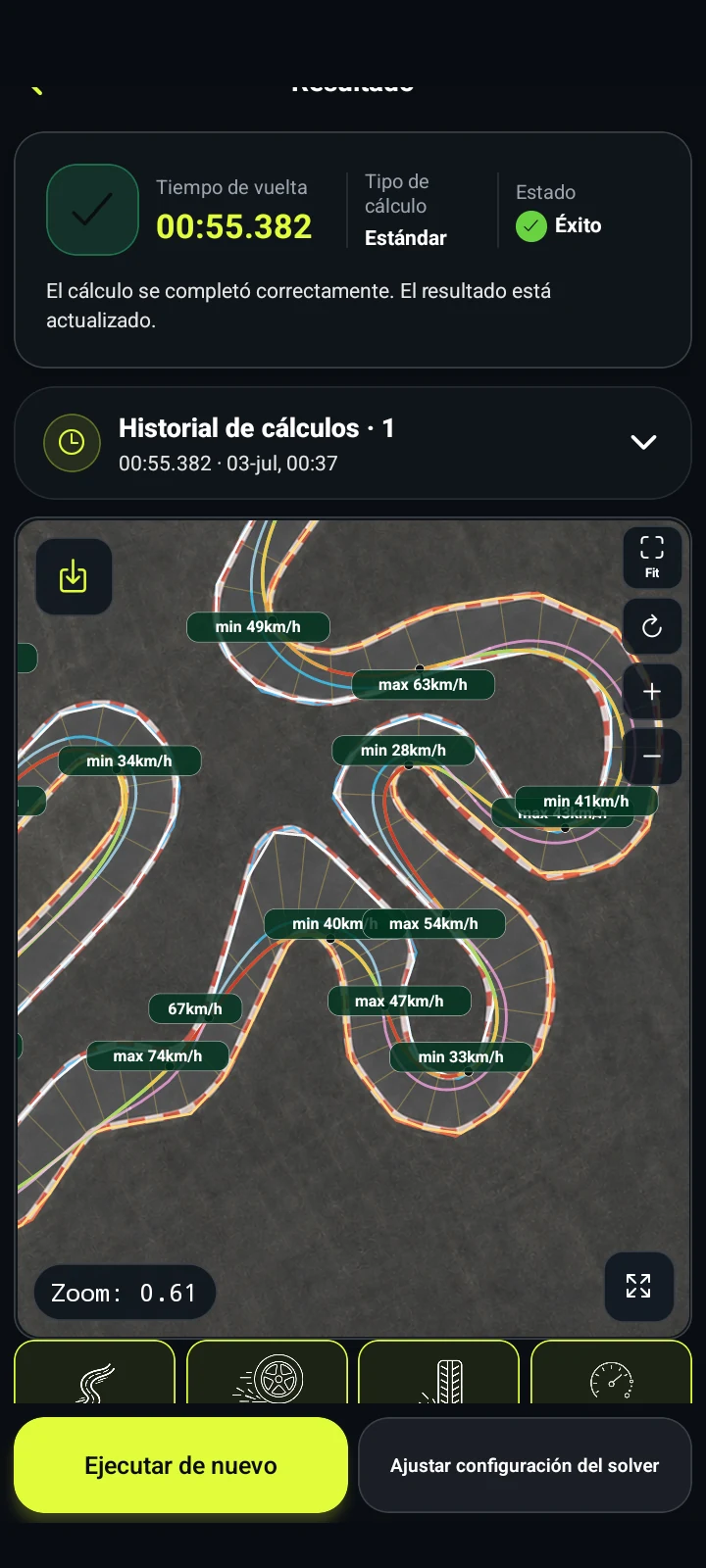 Frenado y velocidad - RaceLineCalc