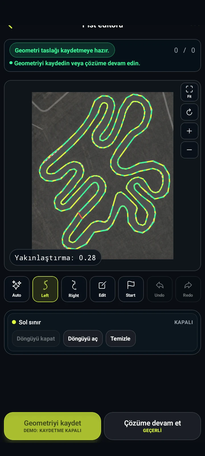 Pist düzenleyici - RaceLineCalc
