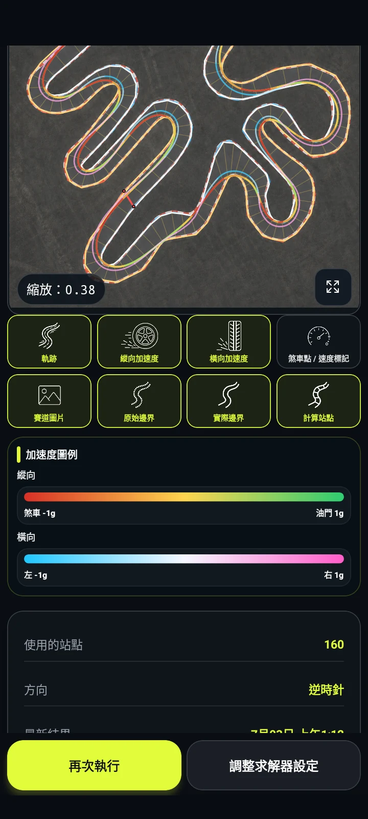 加速度圖層 - RaceLineCalc