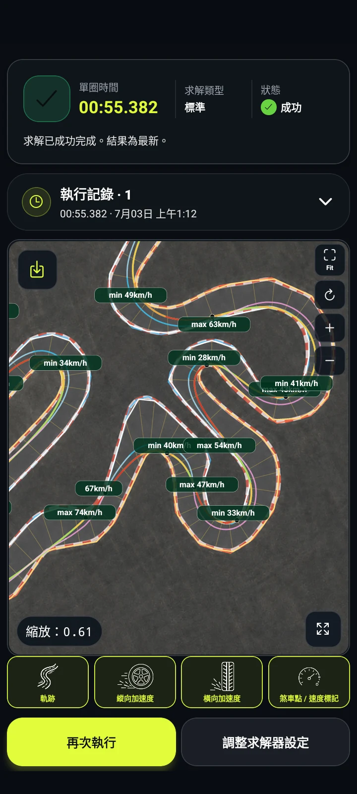煞車與速度 - RaceLineCalc